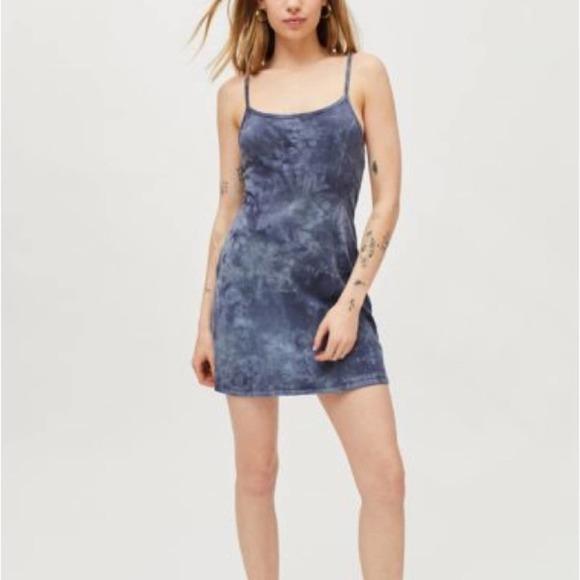 BILLABONG Easy On Me Tie-dye Mini Dress In Charcoal - Picture 9 of 9